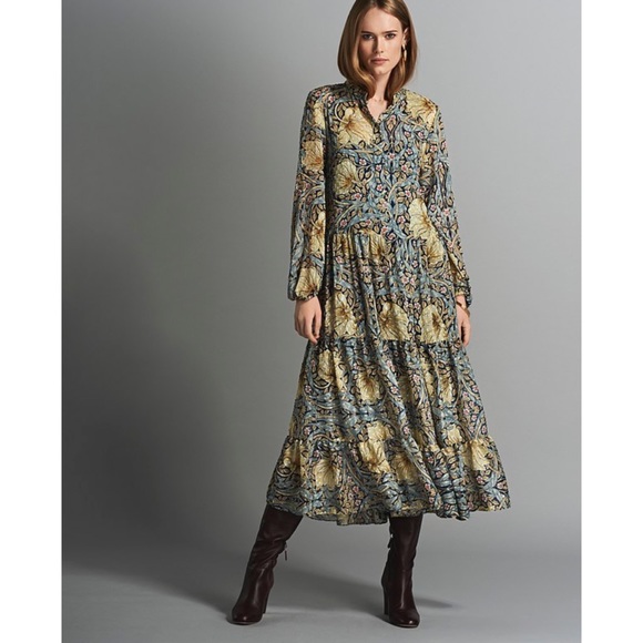 h&m william morris shirt dress